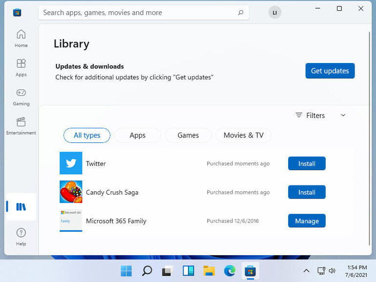 Библиотека Microsoft Store для поиска приложений и получения информации по обновлениям
