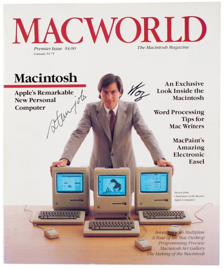 Журнал Macworld с автографами Стива Джобса и Стива Возняка