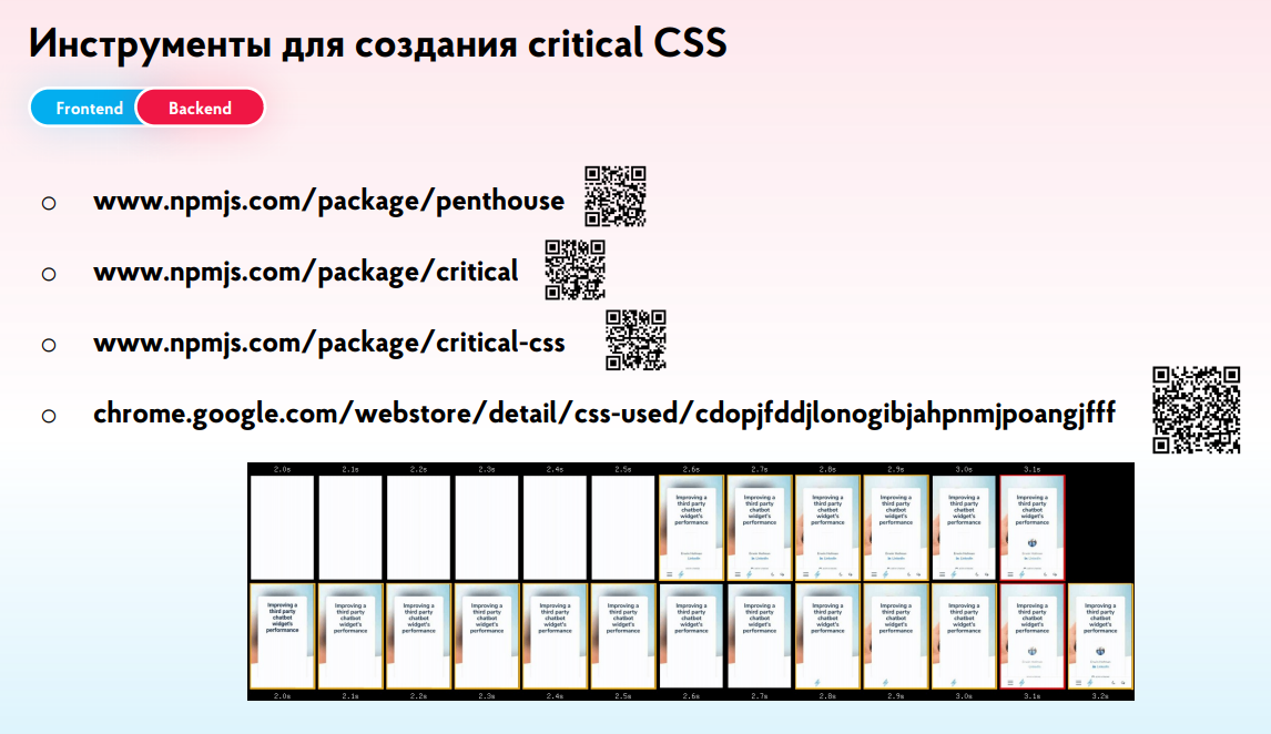 Инструменты для создания Critical CSS