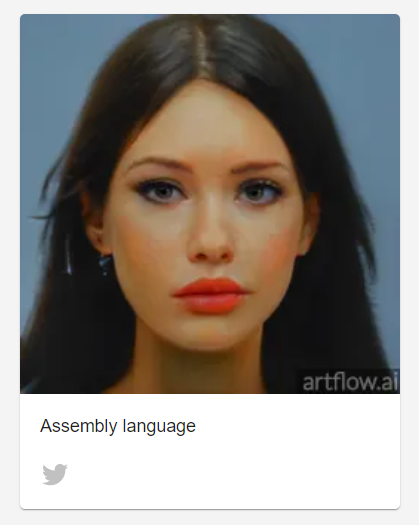 Портрет Assembly language, нейросеть