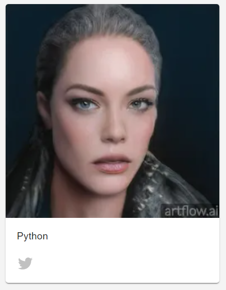Портрет Python, нейросеть