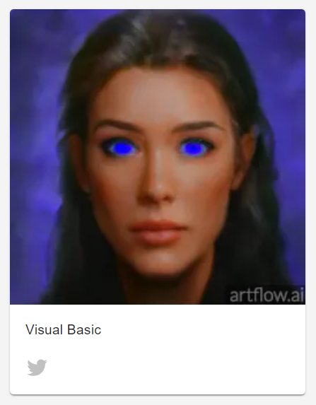 Портрет Visual Basic, нейросеть
