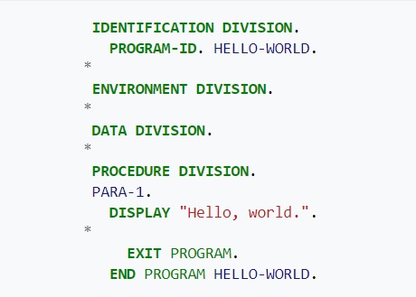 «Hello world» на COBOL