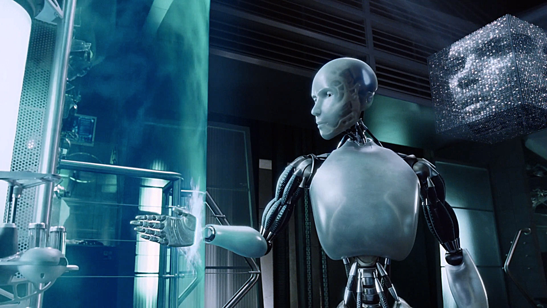 Кадр із фільму "Я, робот" (олди тут?)